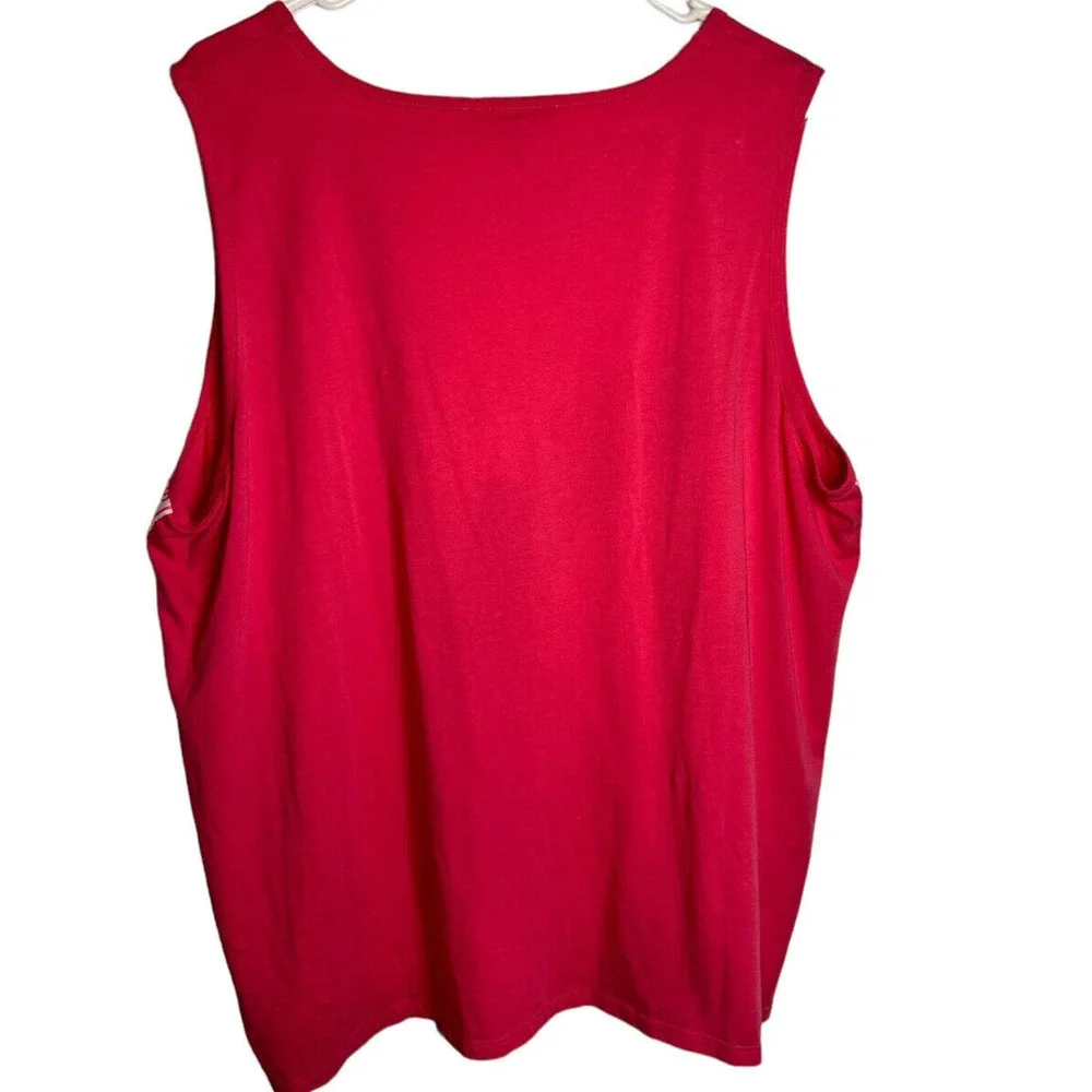 Michael Kors Womens Logo Tank Top Pullover Stretch‎ Tape Logo Sz 3x